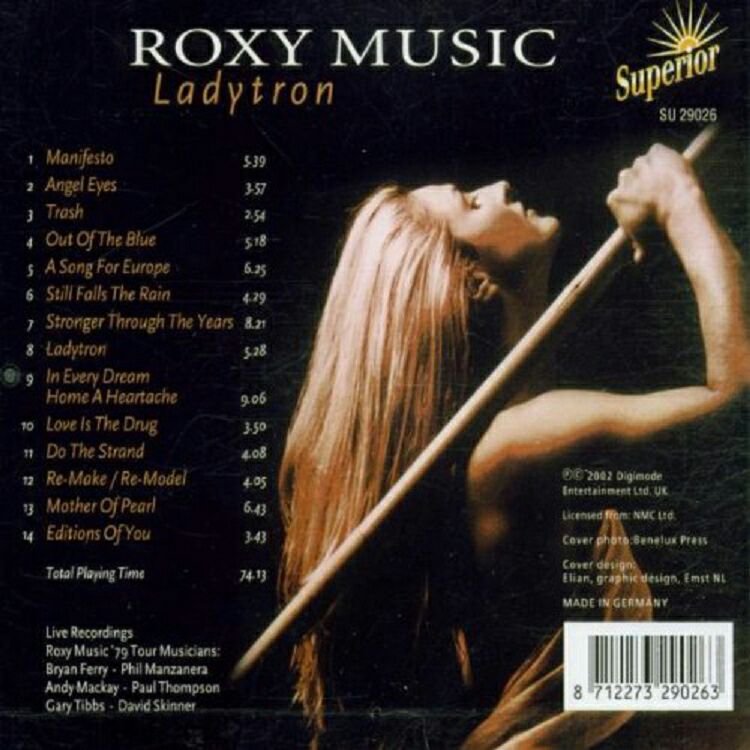 Ladytron - Roxy Music (MP3) music collectible [Barcode 8712273290263] - Main Image 2