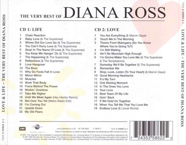 Love & Life - The Very Best Of Diana Ross - Diana Ross (CD) music collectible - Main Image 2