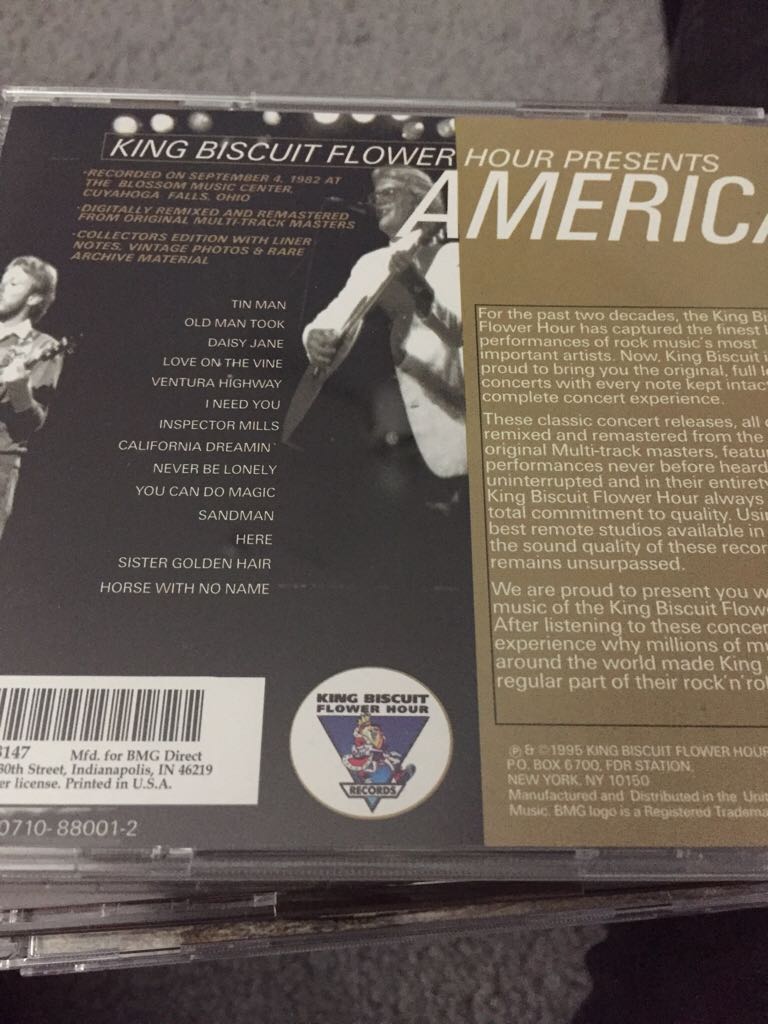 America: In Concert - America (CD) music collectible - Main Image 2