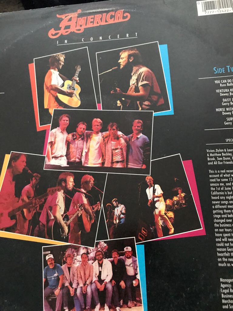 America: In Concert - America (12”) music collectible - Main Image 2