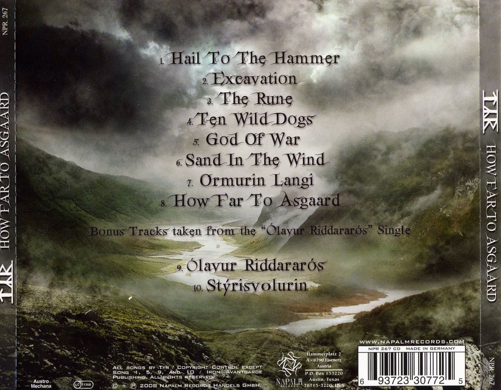 How Far To Asgaard - Tyr (CD - 74) music collectible [Barcode 693723307725] - Main Image 2