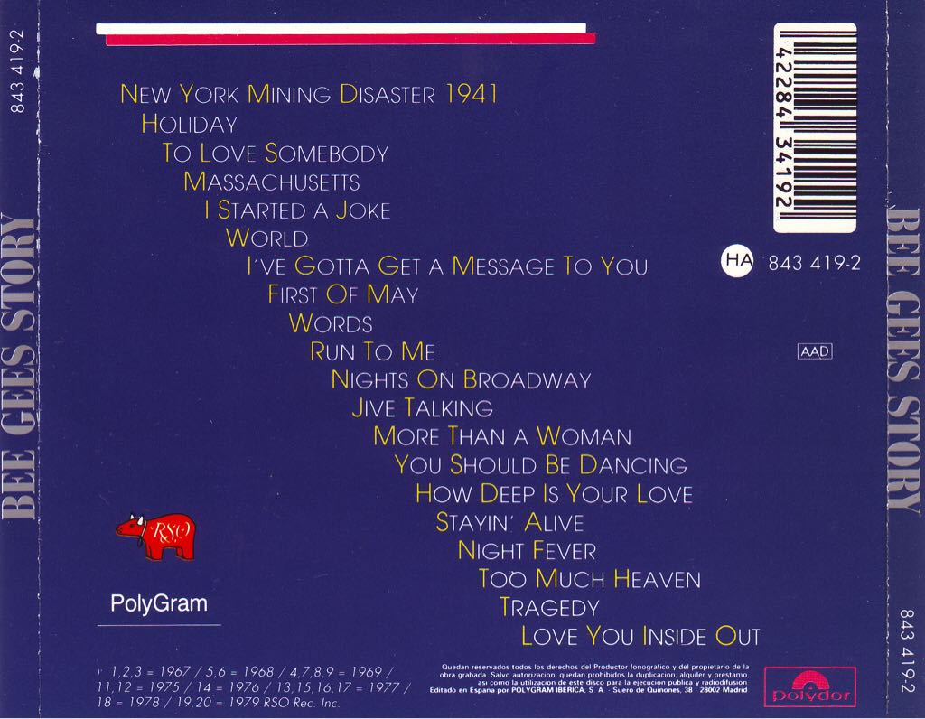 Bee Gees Story - Bee Gees (CD) music collectible [Barcode 042284341929] - Main Image 2