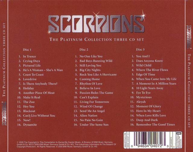 The Platinum Collection - Scorpions (CD) music collectible - Main Image 2