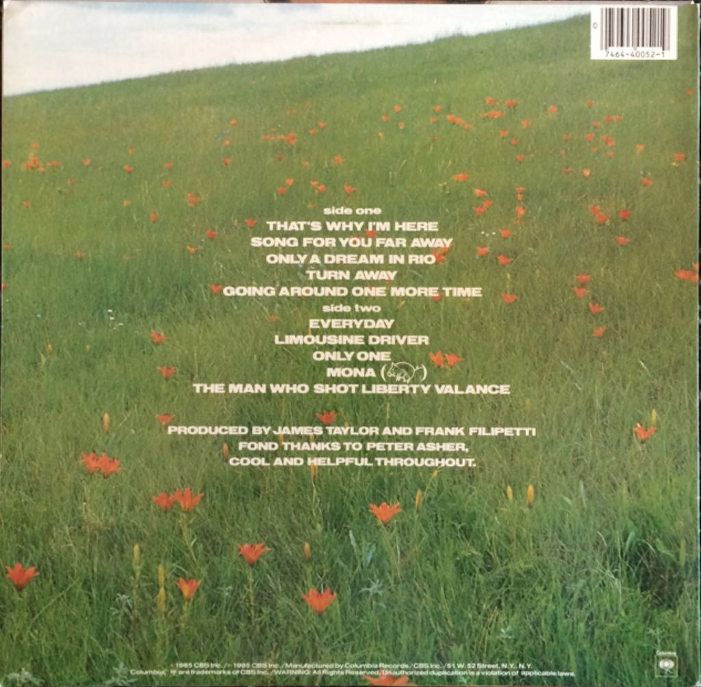 That’s Why I’m Here - Taylor, James (12”) music collectible [Barcode 074644005219] - Main Image 2