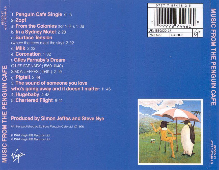 Music From The Penguin Cafe - Penguin Cafe Orchestra (12”) music collectible [Barcode 017046154420] - Main Image 2