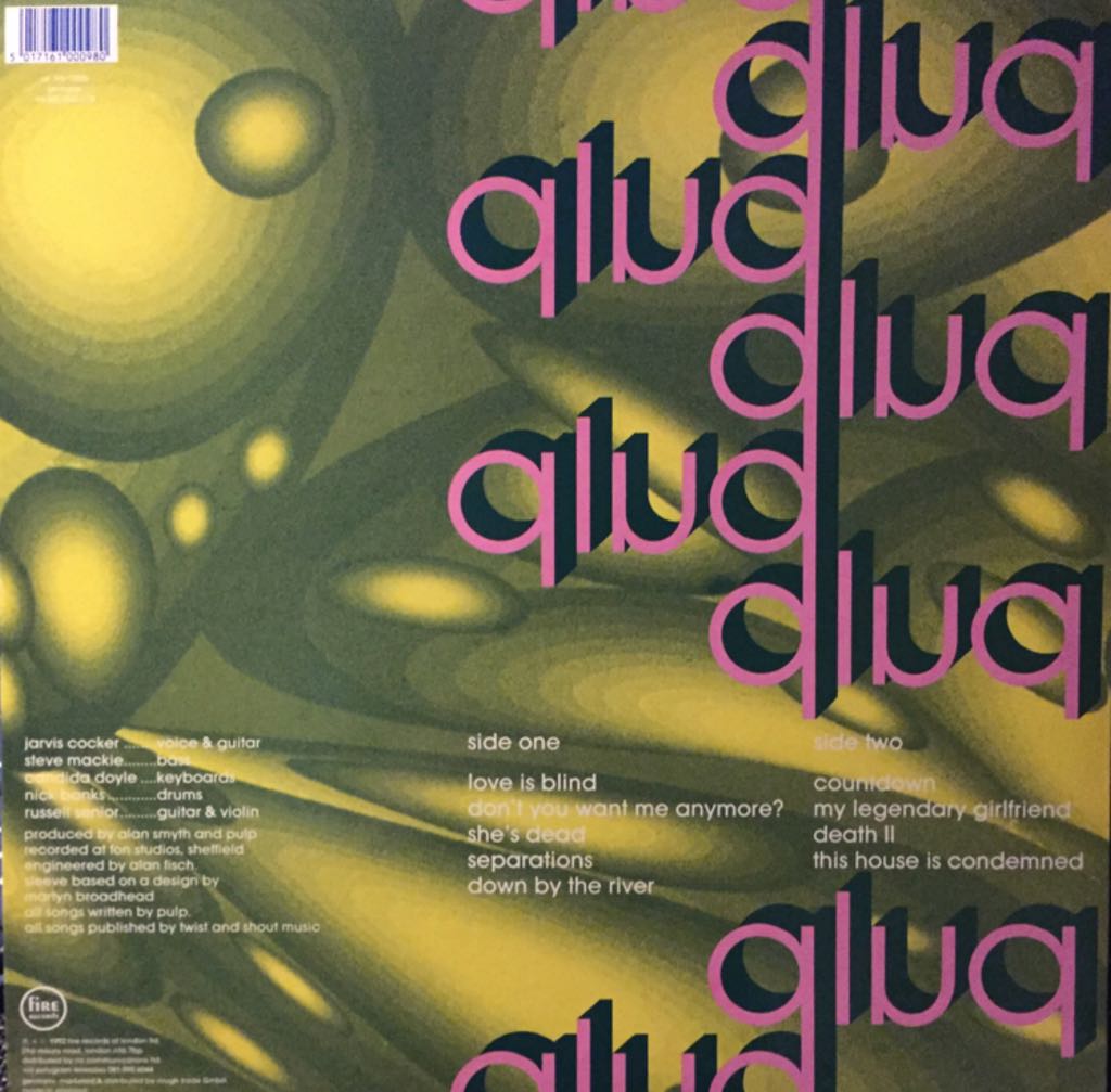 Separations - Pulp (12”) music collectible [Barcode 5017161000980] - Main Image 2