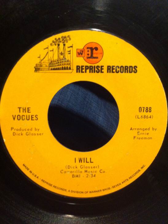 Till/I Will - Vogues, The (7” - 451) music collectible - Main Image 2