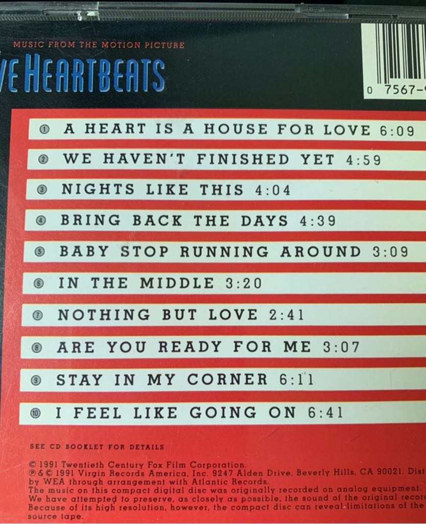 Five Heartbeats, The - Soundtrack (CD) music collectible [Barcode 075679160928] - Main Image 2