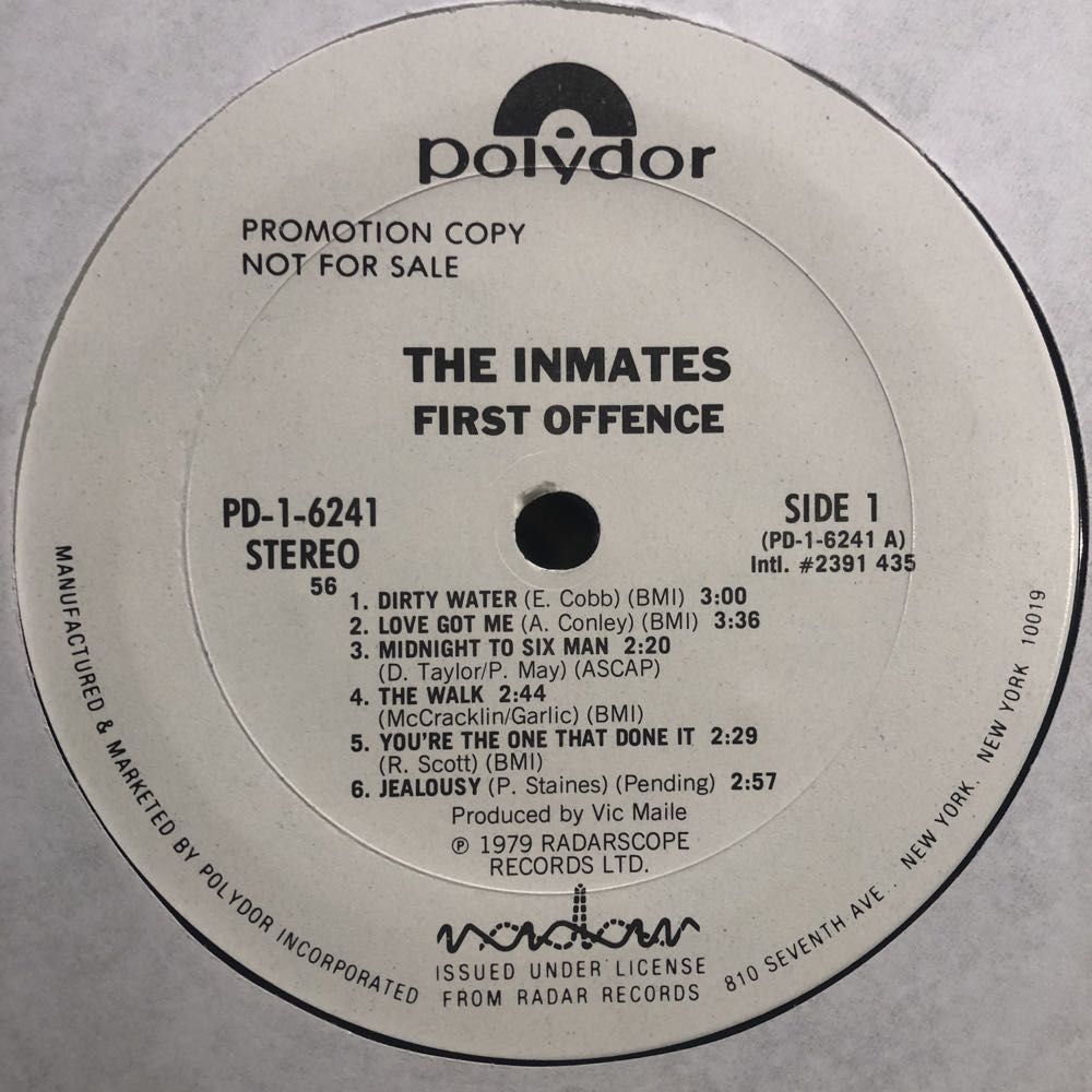 First Offence - Inmates, The (12”) music collectible - Main Image 3