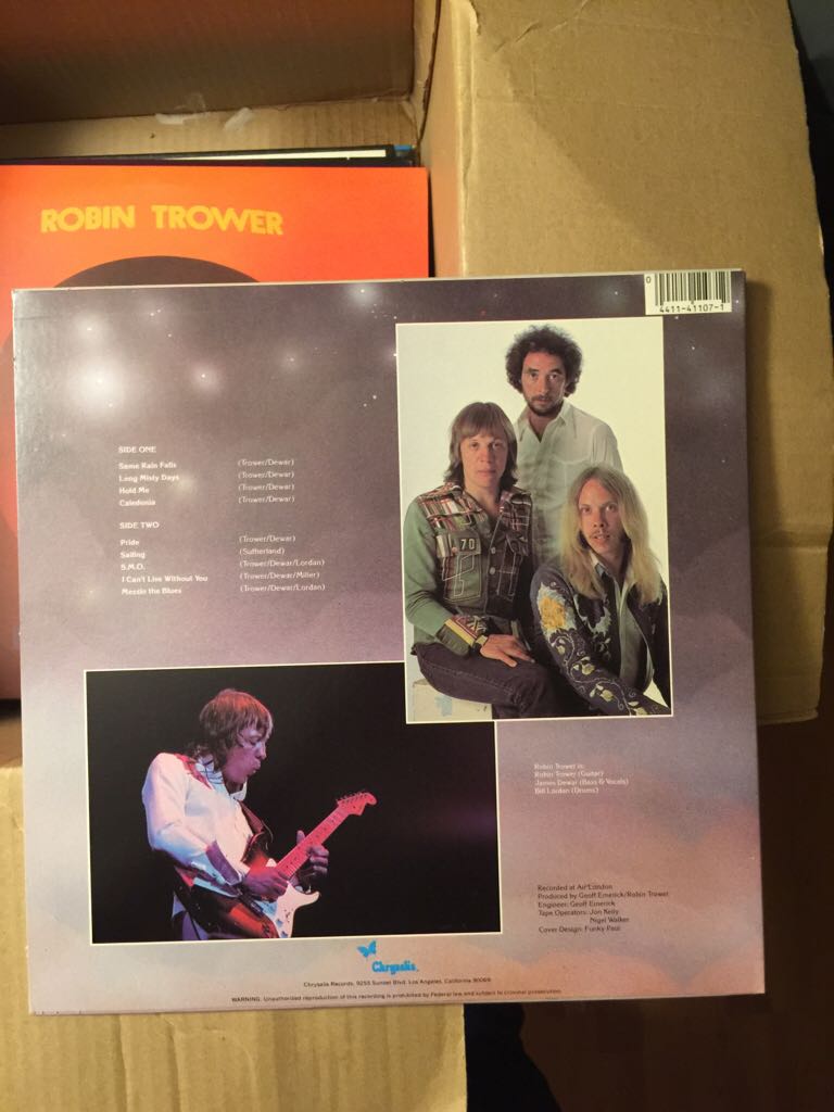 Long Misty Days - Trower, Robin (12” - 36) music collectible [Barcode 044114110712] - Main Image 2