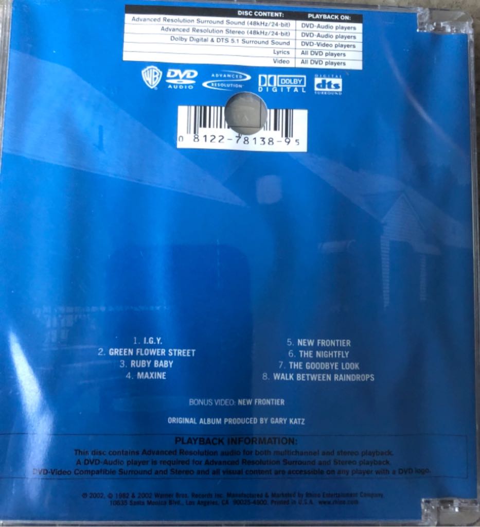 The Nightfly - Donald Fagen (DVD-A) music collectible [Barcode 081227813895] - Main Image 2