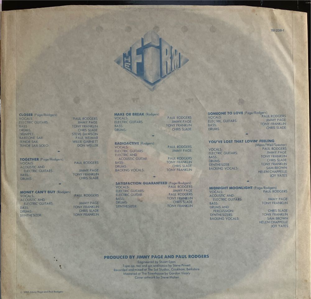 The Firm - The Firm (12”) music collectible [Barcode 075678123917] - Main Image 3