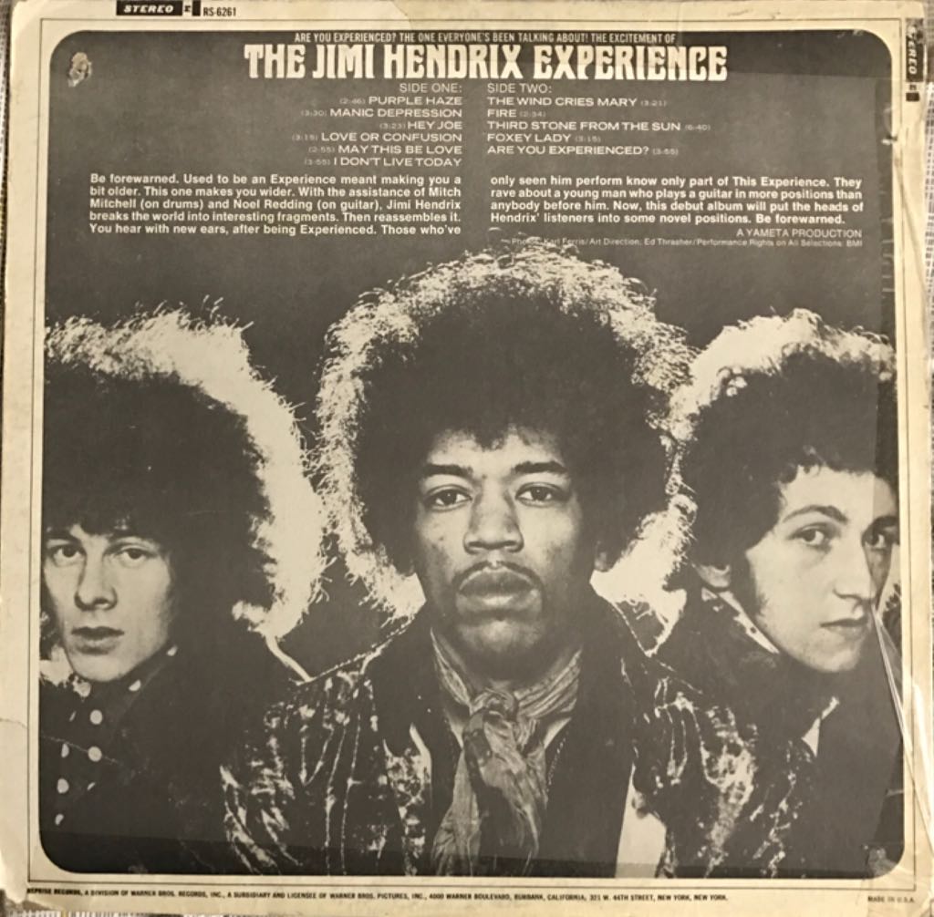 Are You Experienced - Hendrix, Jimi (12”) music collectible - Main Image 2