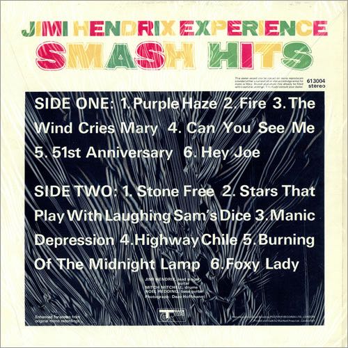 Smash Hits - Hendrix, Jimi (12”) music collectible - Main Image 2