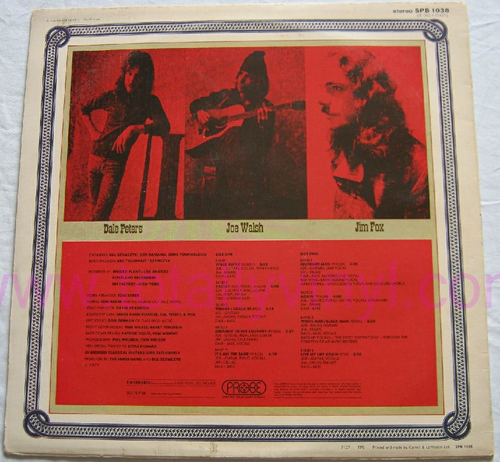 Thirds - James Gang, The (CD) music collectible [Barcode 076732203125] - Main Image 2