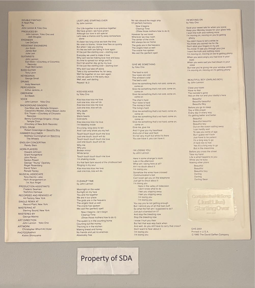 Double Fantasy - John Lennon & Yoko Ono (12” - 45) music collectible - Main Image 4