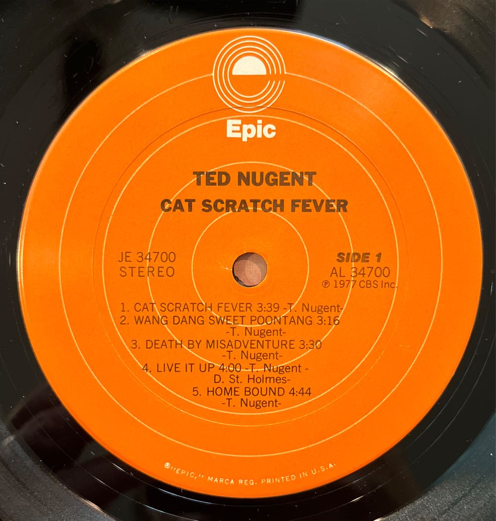 Cat Scratch Fever - Nugent, Ted (12” - 38) music collectible - Main Image 3