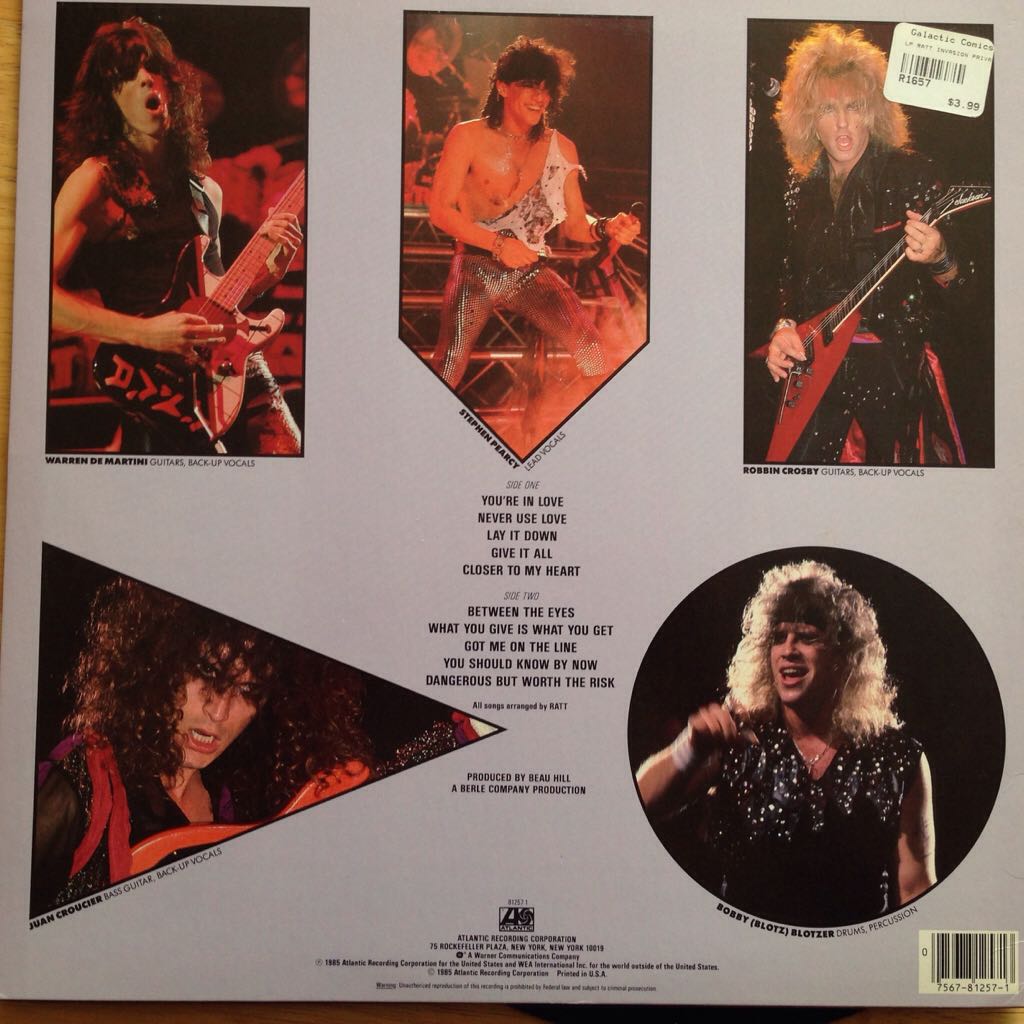 Invasion Of Your Privacy - Ratt (12”) music collectible - Main Image 2