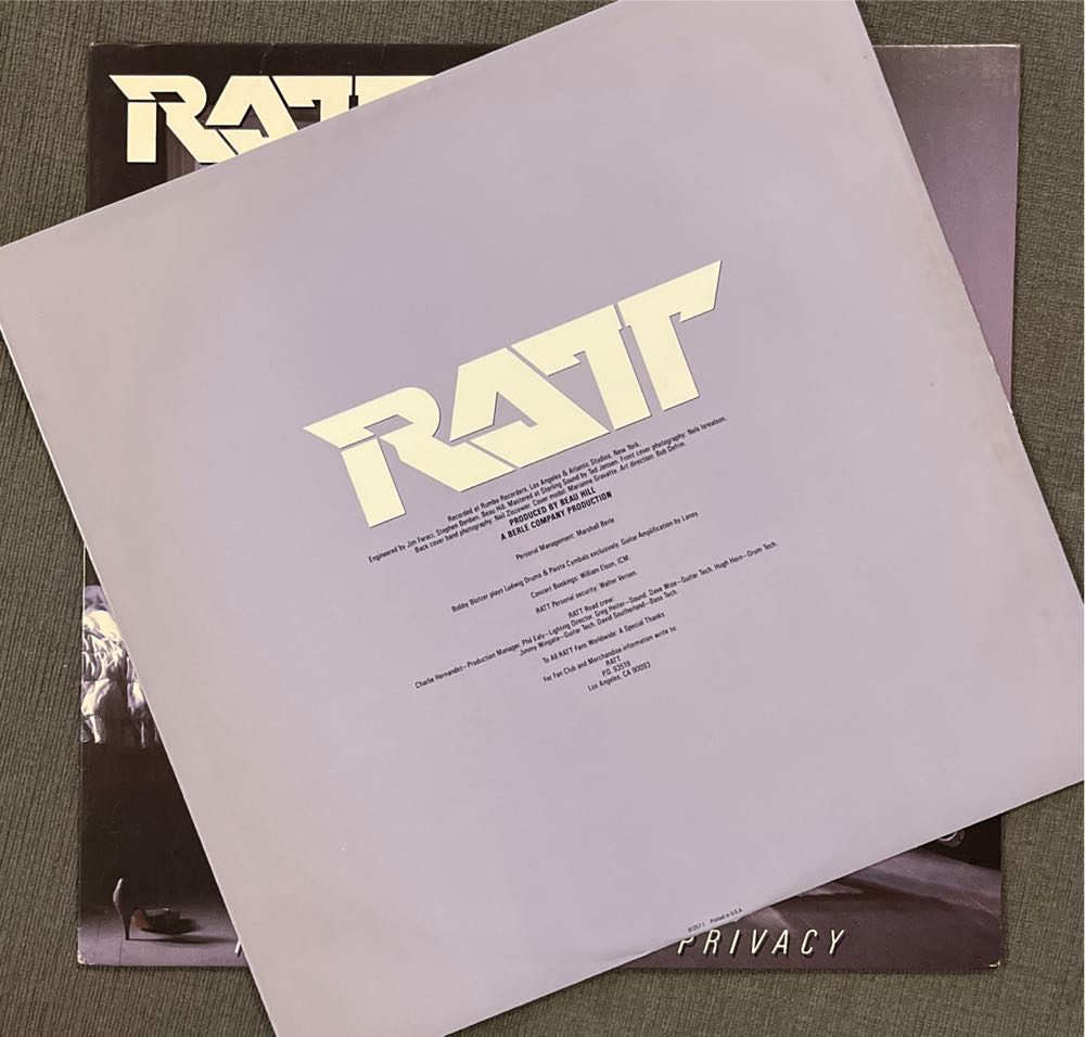 Invasion Of Your Privacy - Ratt (12”) music collectible - Main Image 4