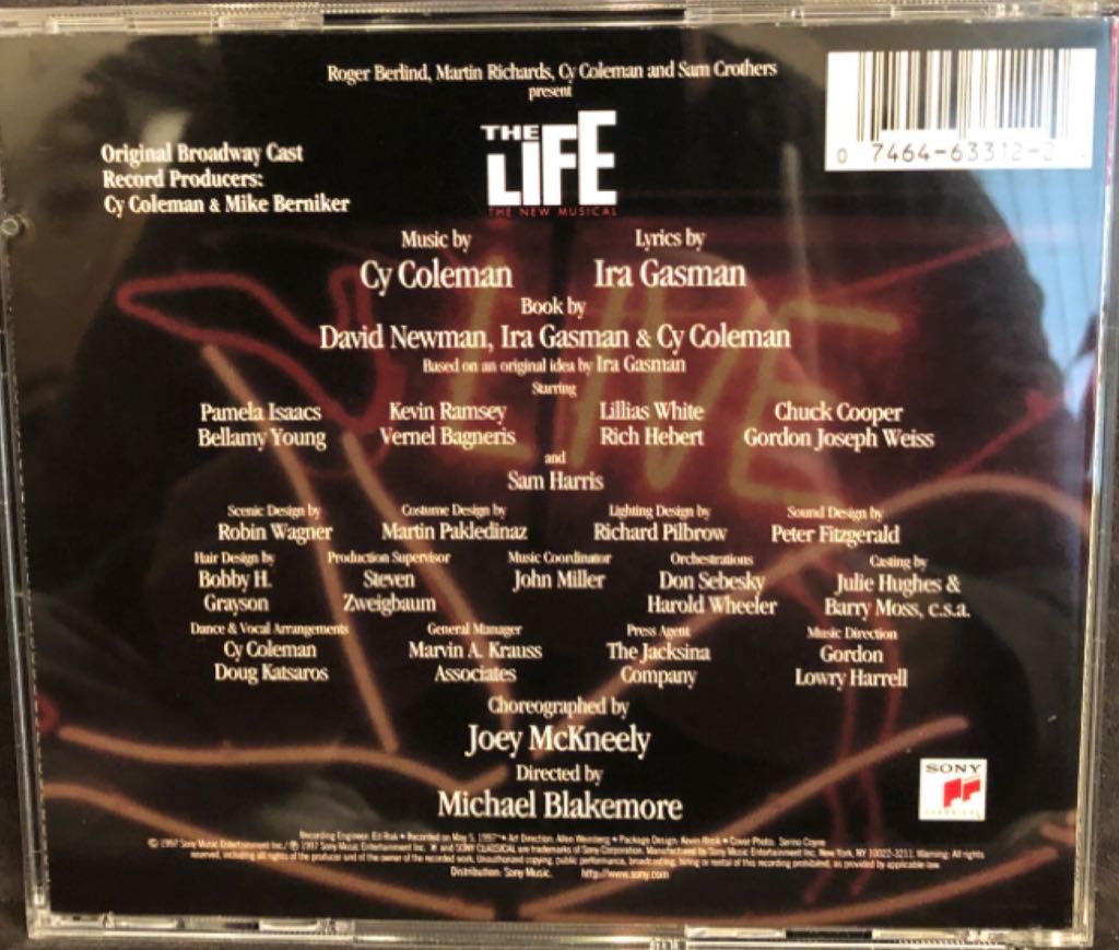 The Life - Original Broadway Cast Recording (CD) music collectible [Barcode 074646331224] - Main Image 2