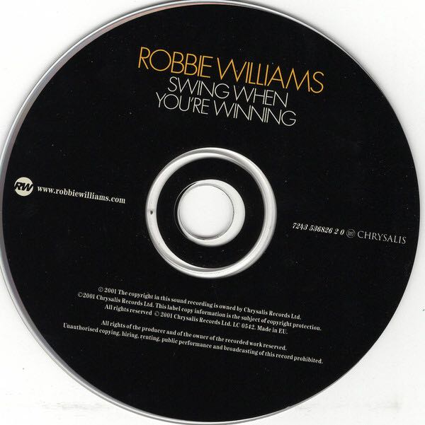 Swing When You’re Winning Bonus - Robbie Williams (CD - 53) music collectible [Barcode 724353682620] - Main Image 4