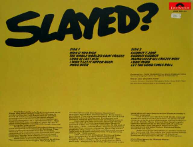 Slayed? - Slade (12” - 35) music collectible - Main Image 2