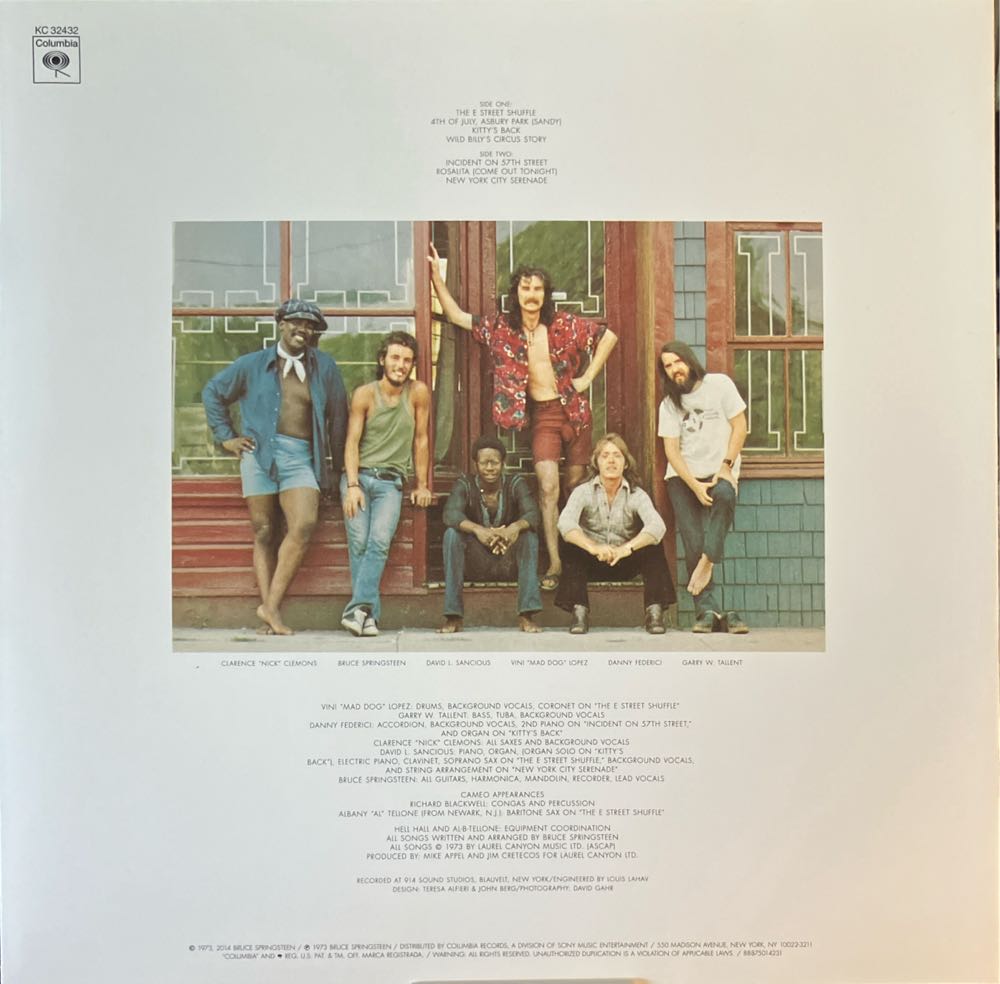 The Wild, The Innocent and The E Street Shuffle - Springsteen, Bruce (12” - 46) music collectible - Main Image 2