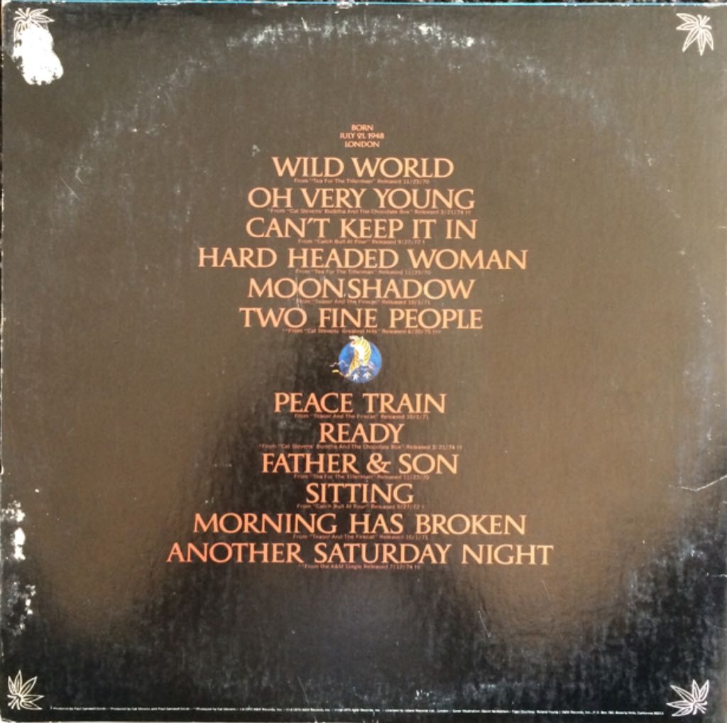 Greatest Hits - Stevens, Cat (12” - 39) music collectible - Main Image 2