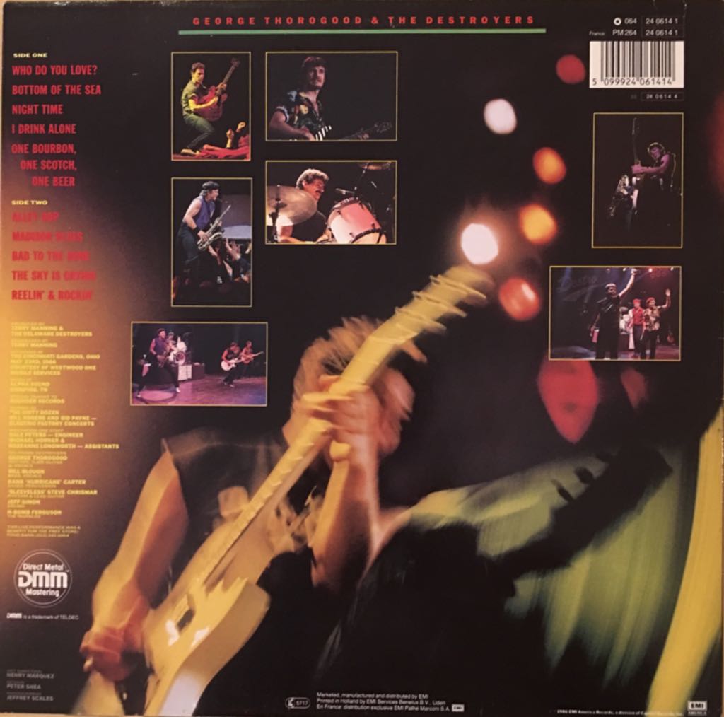 Live - George Thorogood  & The Destroyers (12”) music collectible [Barcode 5099924061414] - Main Image 2