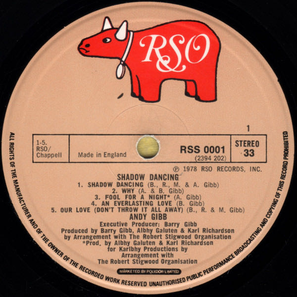 Shadow Dancing - Andy Gibb (12” - 41) music collectible - Main Image 3