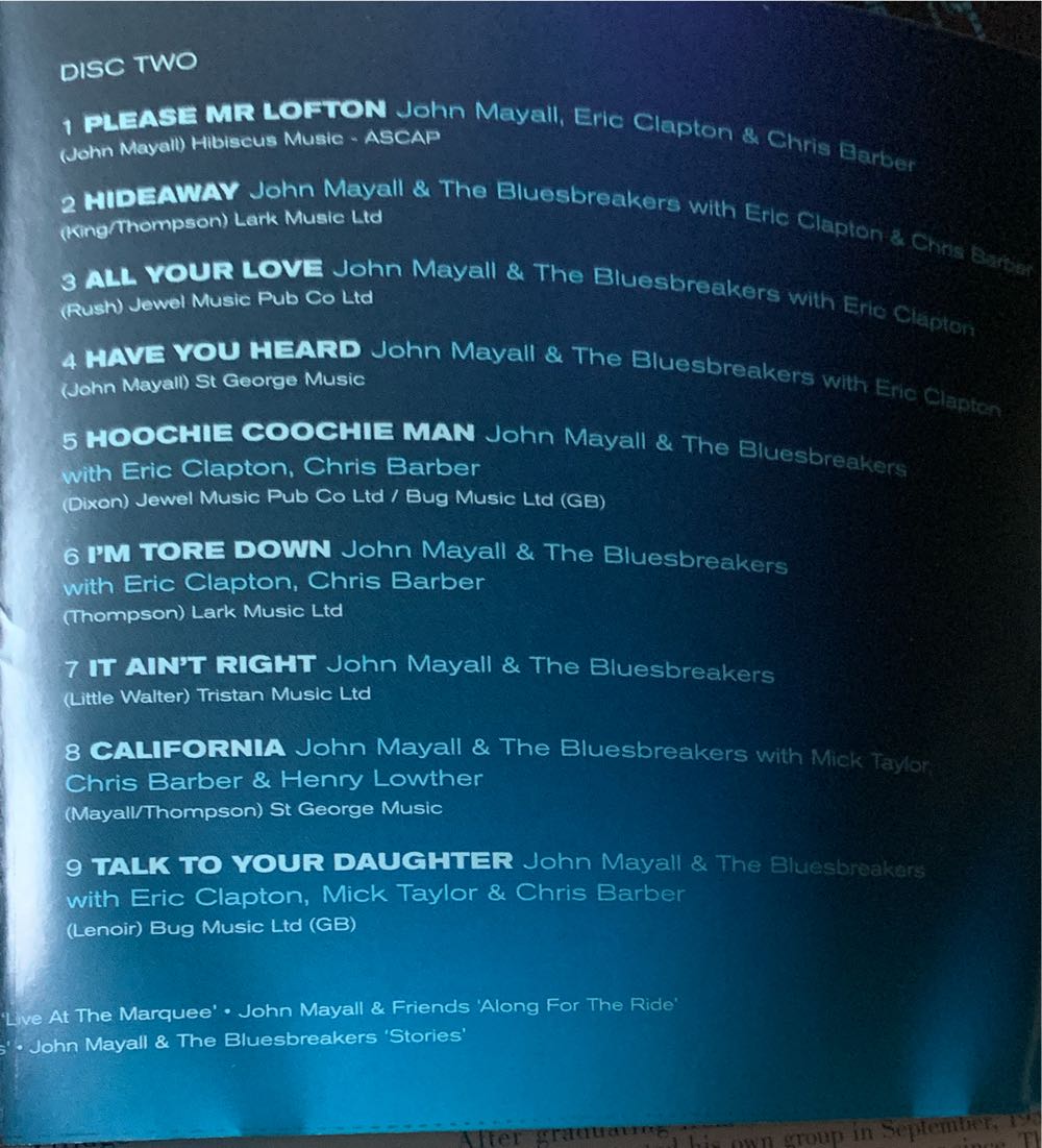 70th Birthday Concert - Mayall, John (MP3) music collectible [Barcode 826992001722] - Main Image 4