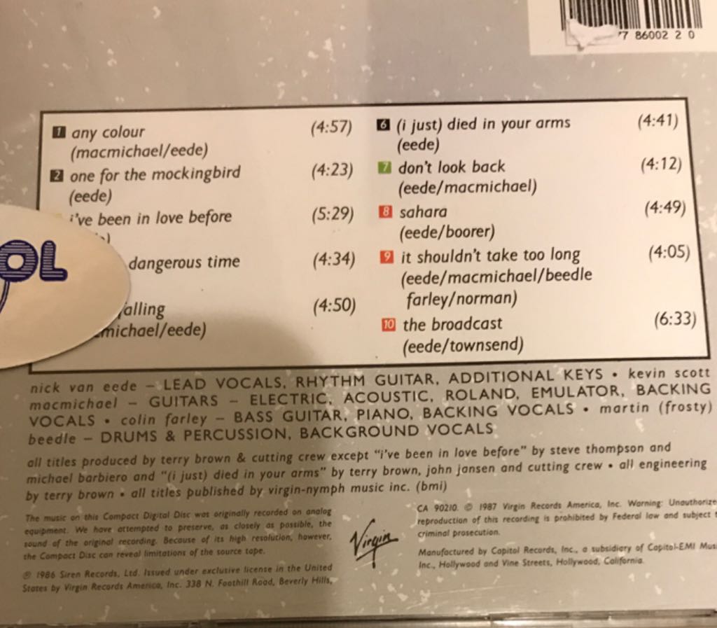 Broadcast - Cutting Crew (CD - 50) music collectible [Barcode 077778600220] - Main Image 2