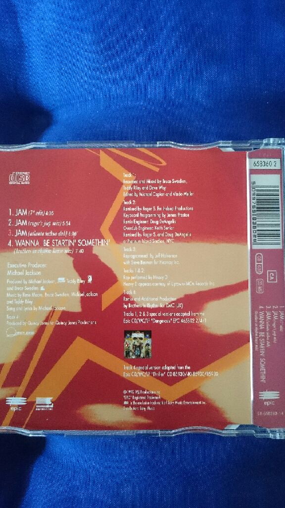 Jam - Michael Jackson (CD - 23.12) music collectible [Barcode 5099765836028] - Main Image 2