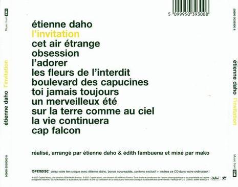 L’invitation - Daho, Étienne music collectible [Barcode 5099950393008] - Main Image 2