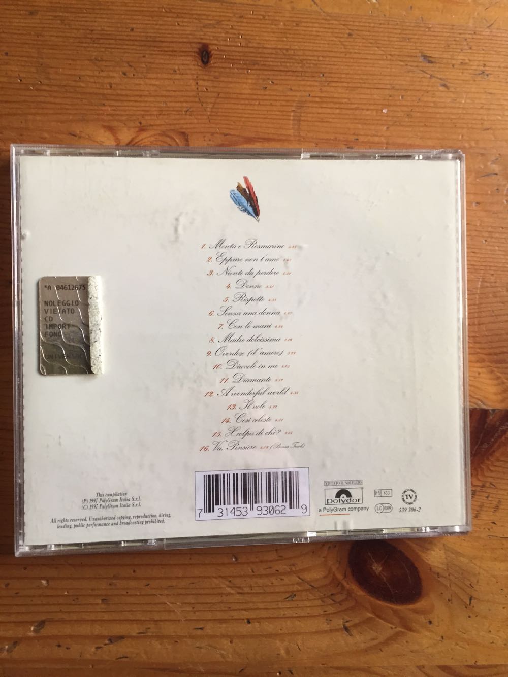 The Best Of Zucchero Sugar Fornaciari’s Greatest Hits - Zucchero (CD) music collectible [Barcode 731453930629] - Main Image 4