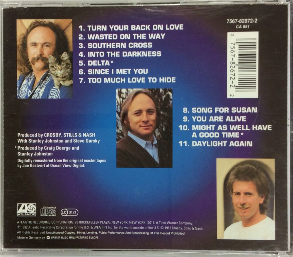 Daylight Again - Crosby, Stills & Nash (CD - 39) music collectible [Barcode 075678267222] - Main Image 3