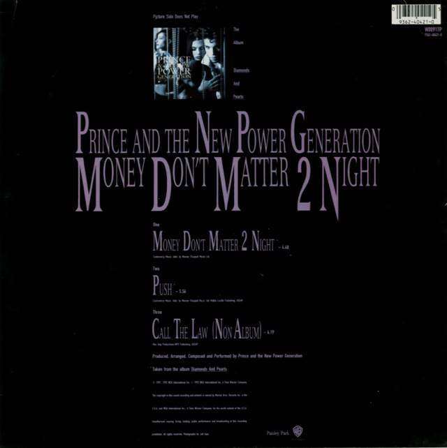Money Don’t Matter 2night - Prince (12”) music collectible - Main Image 2