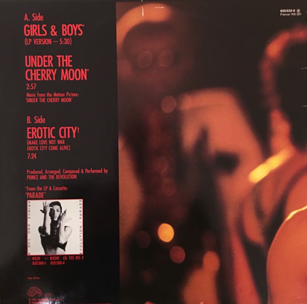Girls & Boys - Prince And The Revolution ‎ (12”) music collectible - Main Image 2