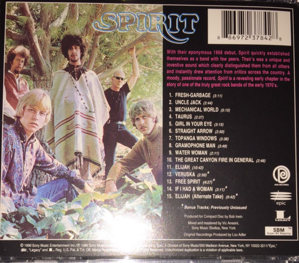 Spirit - Spirit music collectible [Barcode 886972378428] - Main Image 2