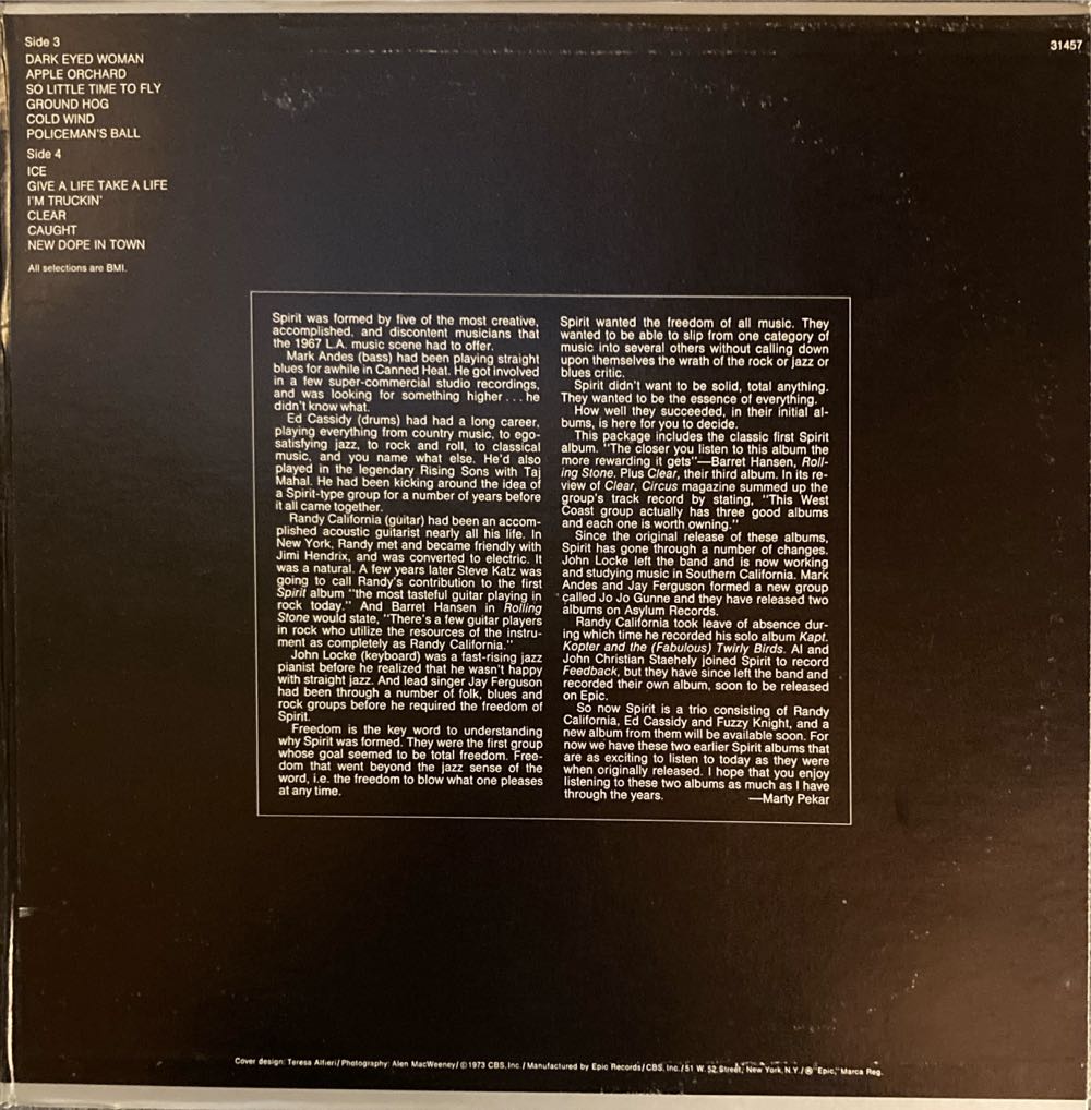 Spirit (Spirit/Clear) - Spirit (12”) music collectible - Main Image 4