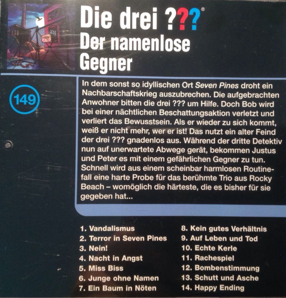149 Der namenlose Gegner - Die Drei ??? (CD) music collectible [Barcode 886978014924] - Main Image 2
