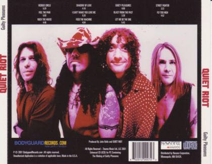 Guilty Pleasures - Quiet Riot (CD) music collectible [Barcode 802912000723] - Main Image 2