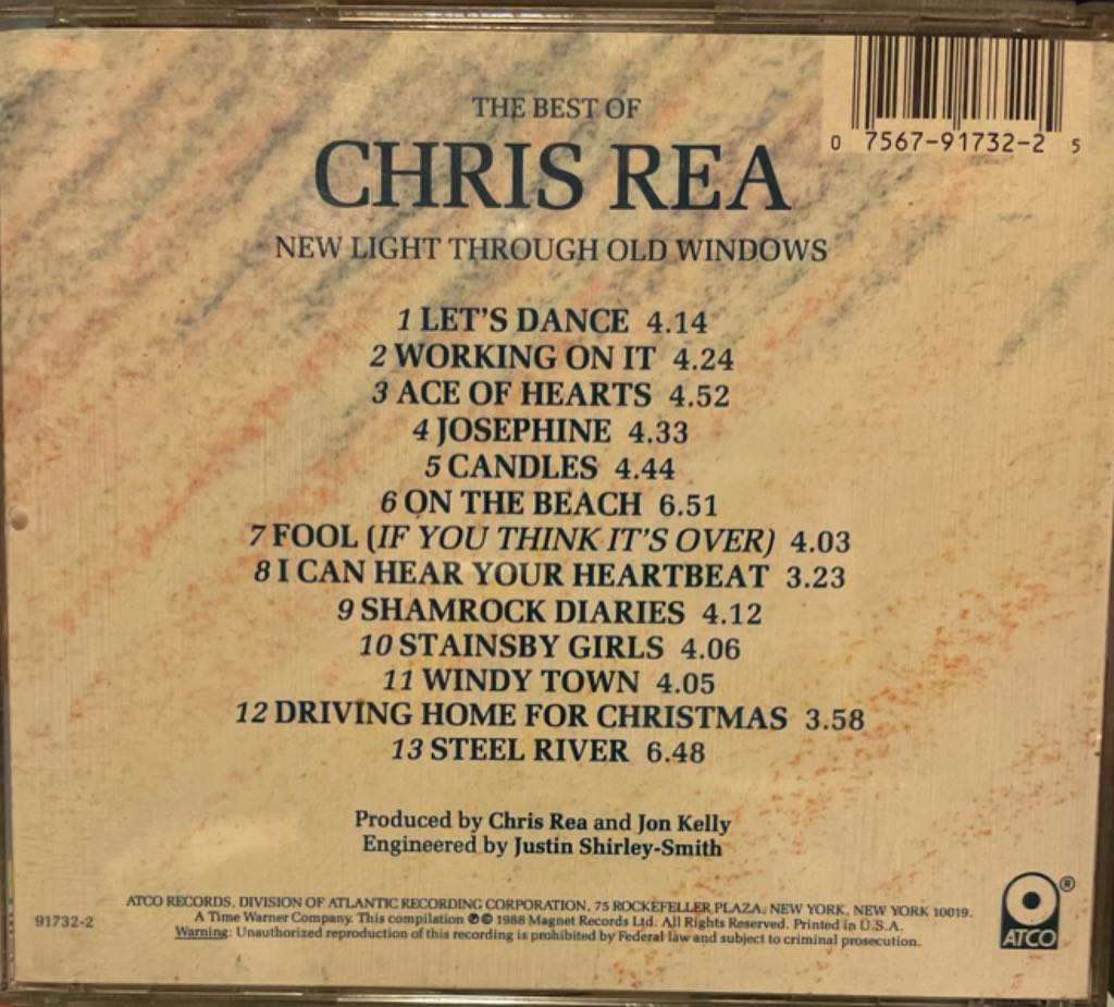 Best Of Chris Rea - New Light Through Old Windows, The - Chris Rea (CD - 61) music collectible [Barcode 075679173225] - Main Image 2