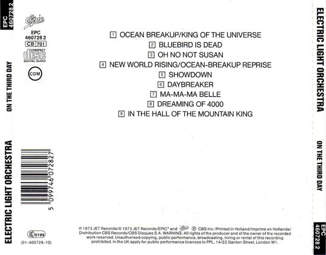 On The Third Day - Electric Light Orchestra (AAC - 40) music collectible - Main Image 2