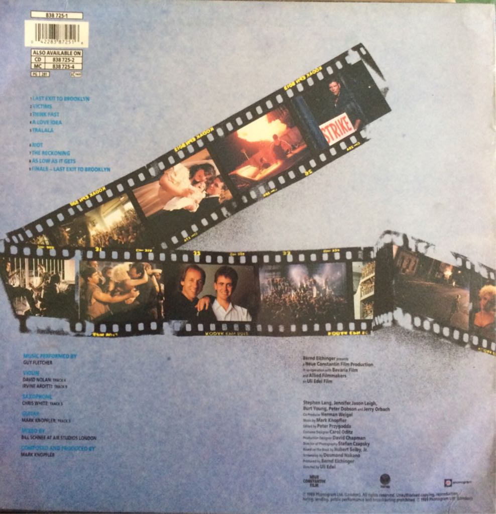 Last Exit To Brooklyn - Mark Knopfler (12”) music collectible [Barcode 042283872516] - Main Image 2