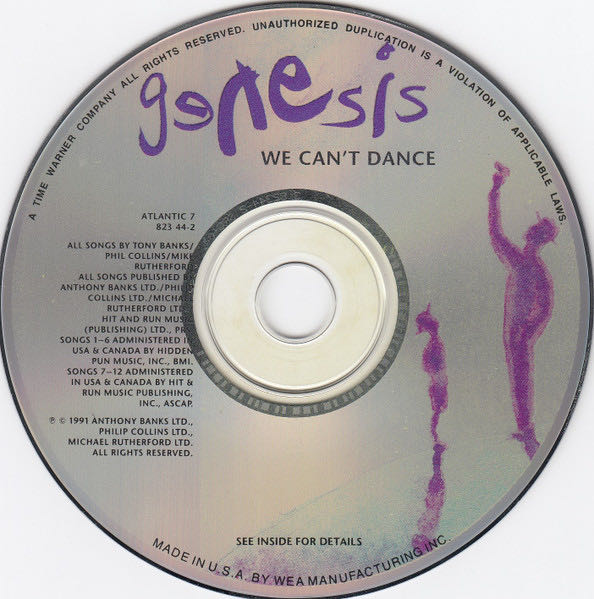 We Can’t Dance - Genesis (CD - 72) music collectible - Main Image 3
