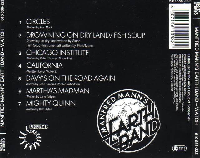 Watch - Manfred Mann’s Earth Band (12” - 39) music collectible - Main Image 2