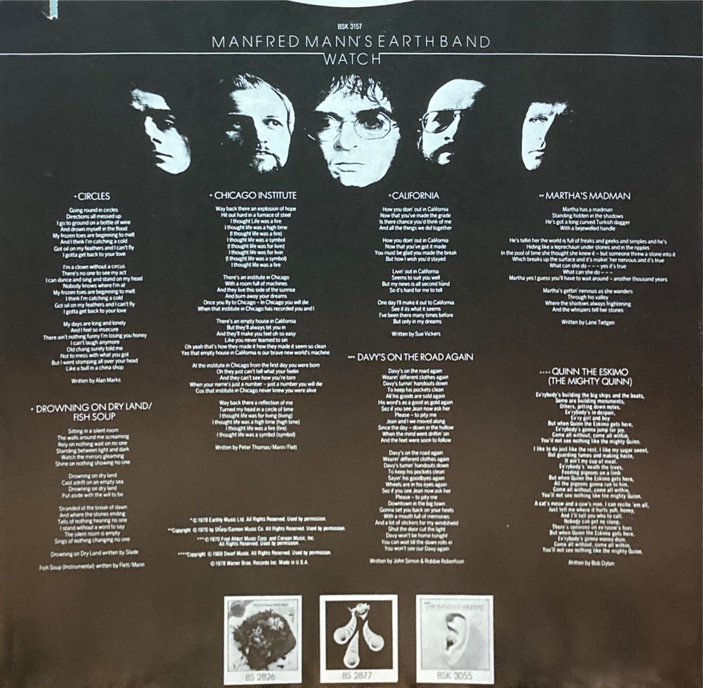Watch - Manfred Mann’s Earth Band (12” - 39) music collectible - Main Image 3