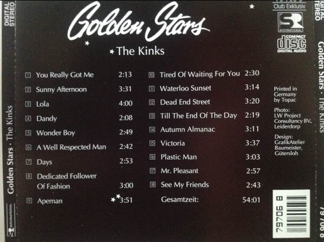 Golden Stars - Kinks music collectible - Main Image 2