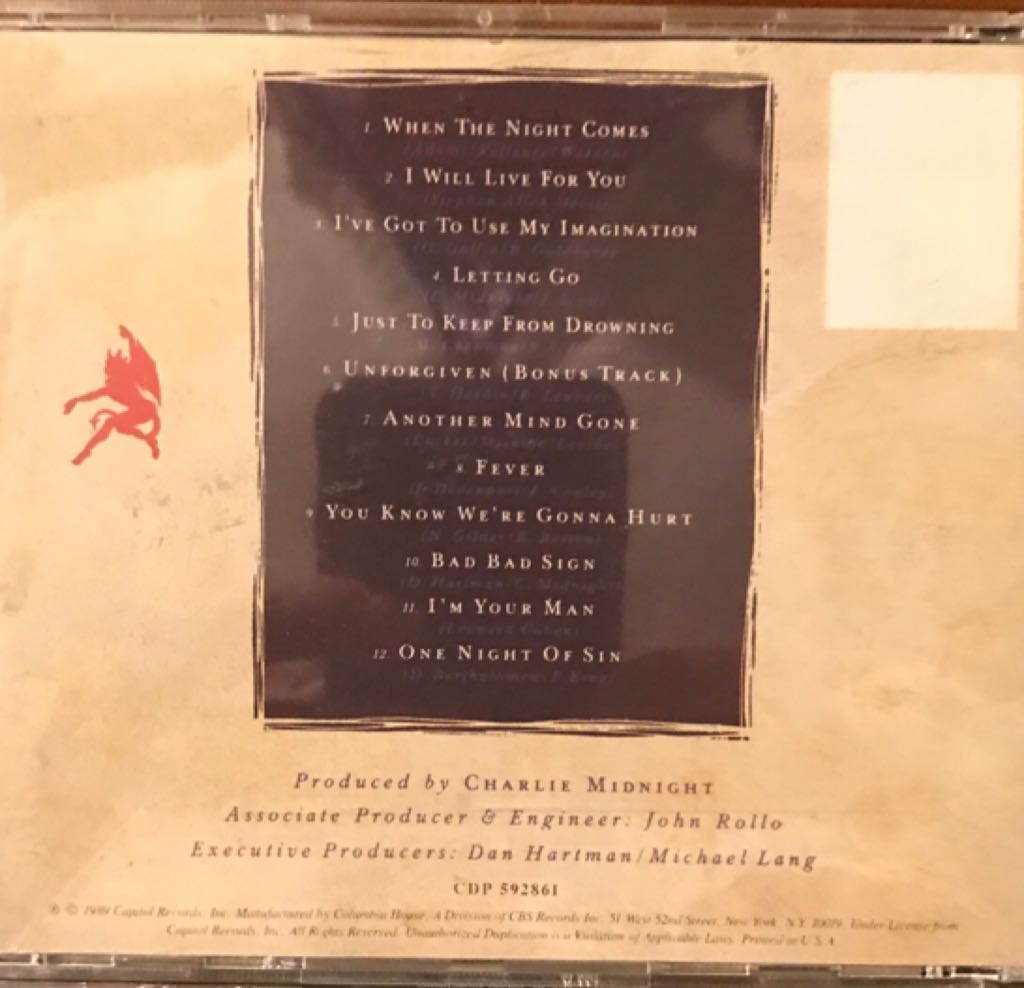 One Night Of Sin - Joe Cocker (12”) music collectible - Main Image 2